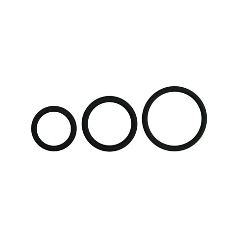 Three Size Cockring Set Black