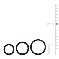 Three Size Cockring Set Black