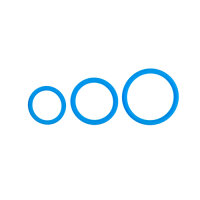 Three Size Cock Ring Set Blue