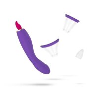 Pleasure Pump With G-Spot Vibrator Purple