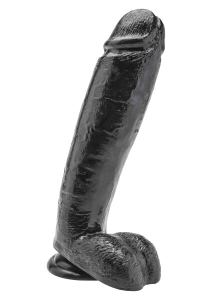 Dildo with Balls Black 25,5 cm
