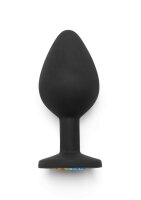 Rainbow Booty Jewel Medium Black 3,5 cm