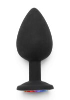 Rainbow Booty Jewel Large Black 4,5 cm