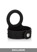3-Snap Scrotum Ring - Medium Black