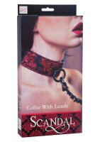 Scandal Collar with Leash Black