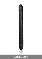 Veined Double Dong 18 inch Black