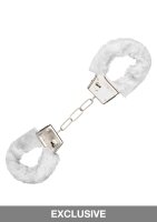 Playful Furry Cuffs White