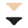 Bye Bra - Invisible Brazilian Nude + Black XXL
