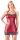 Kleid Wetlook rot mit Spitze S - XL