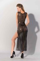 Langes Bedrucktes Datex Kleid mit Streifen S - XL