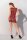 Bedrucktes Datex Kleid mit Streifen rot S - XL