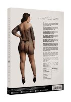 Duo Net Sleeved Mini Dress Black One Size - Queen Size