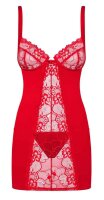 Obsessive Heartina Dress with Lace Red S - XL