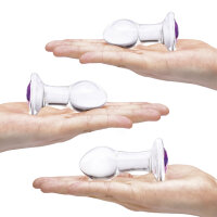 Glas Bling Bling Glass 3 pc Anal Training Kit