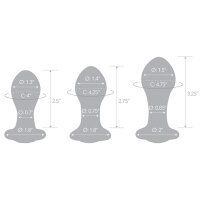 Glas Bling Bling Glass 3 pc Anal Training Kit