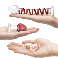 Glas Mr. Swirly 4 pc Set with Glass Kegel Balls & Butt Plug