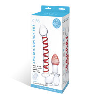 Glas Mr. Swirly 4 pc Set with Glass Kegel Balls & Butt Plug