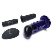 Glas Rechargeable Remote Controlled Vibrating Dotted  G-Spot/P-Spot Plug