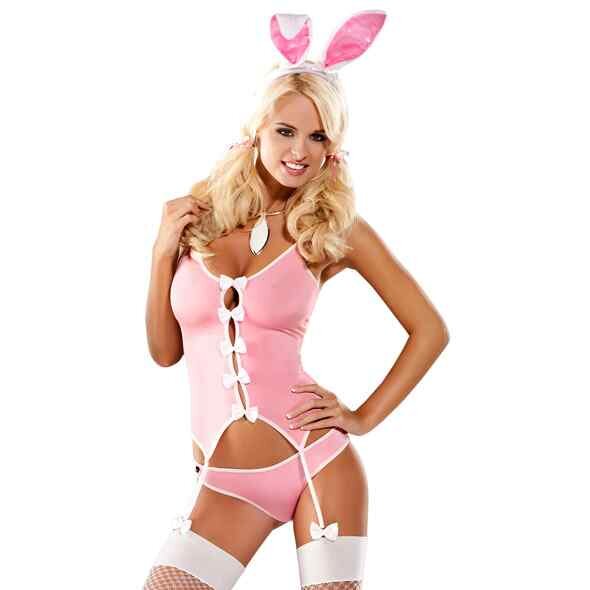 Obsessive Bunny Suit Costume Pink S - XL