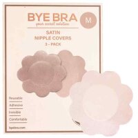 Bye Bra Silk Nipple Covers M - XL Nude 3 Pairs