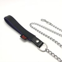 Leather Leash With Handle 1 m Black