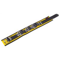 Leather Necklace 3 Rings D Yellow-Black