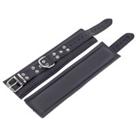 Padded Leather Ankle Cuffs Black