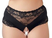 Perlenslip schwarz L - 4XL