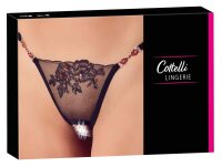 String mit Stickerei und Strass S/M - M/L