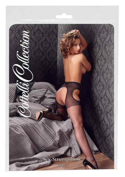 Sex-Strumpfhose schwarz S - XL
