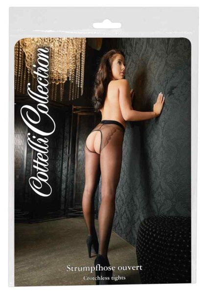 Strumpfhose offen schwarz S - 2XL