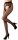 Strumpfhose offen schwarz mit roter Naht S - XL
