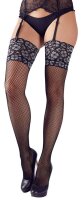 Strapsstr&uuml;mpfe mit blauer Spitze S - XL