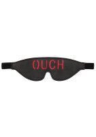 Bonded Leather Eye-Mask "Ouch" - With Elastic Straps