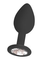 Silicone Butt Plug with Removable Jewel 3,2 cm