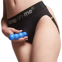 Strap-On-Me Dildo Plug Balls Metallic Blue L