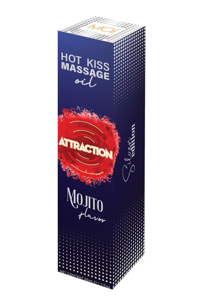 Mai Attraction Hot Kiss Massage Oil Mojito Flavor 50ml