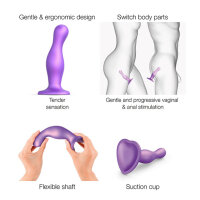 Strap-On-Me Dildo Plug Curvy Metallic Purple M