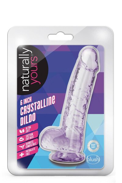 Naturally Yours  6" Crystalline Dildo  Amethyst - 15,2 cm
