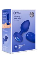 B-Vibe Vibrating Jewel Plug L/Xl Navy - 4,5 cm