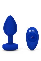 B-Vibe Vibrating Jewel Plug L/Xl Navy - 4,5 cm