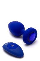 B-Vibe Vibrating Jewel Plug L/Xl Navy - 4,5 cm