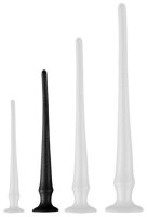 Long Tail PVC Butt Plug With Scale Black  M 40 x 4,5cm