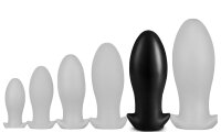 Dragon Egg Soft Silicone Butt Plug  Black  XXL 23 x 8,5cm