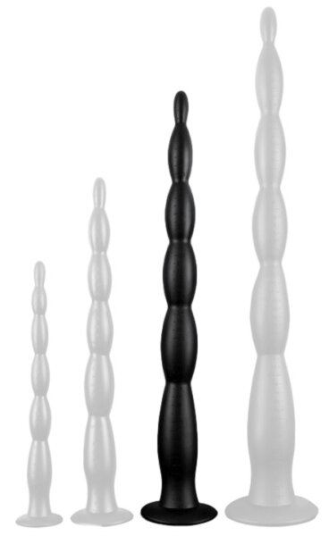Long Dildo Scale Beads L 50 x 5cm Black