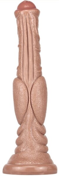 Dildo Monster Dog long 26 x 6cm Light brown