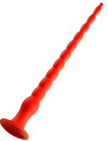 Long Stretch Worm Dildo N&deg;4 50 x 5.2cm Red