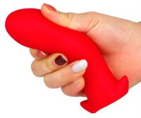 Silicone plug Saurus Egg L 17,2  x 6.5cm Red