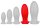 Silicone plug Saurus Egg XL 20 x 7,4cm Red