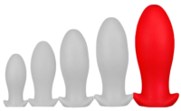 Silicone plug Saurus Egg XXL 23 x 8,4cm Red